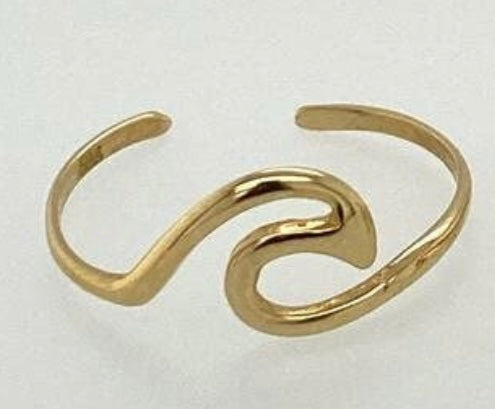 Wave toe ring