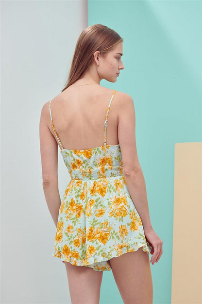 The Aqua Blossom Romper